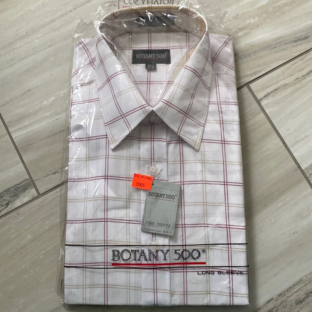 Mens Botany 500 Dress Shirt  Brand New In Bag  165 3435